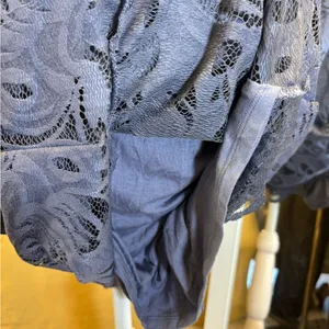 H&M‎ Lace Wrap Midi Dress in Slate BlueMAMA thumbnail 10