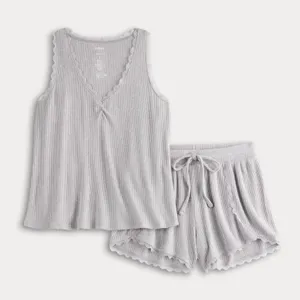 Sonoma Goods Pajama Sleep Set L/XXL Rib Tank Top And Pajama Shorts Women's thumbnail 2