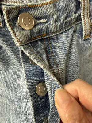 Princess Polly Cross Front Button Fly Slightly Taper Leg Denim Jeans 6 thumbnail 4
