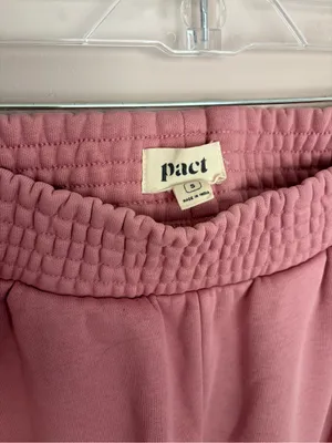 Pact Dusty Rose Courtside Split Leg Sweatpants Small thumbnail 4