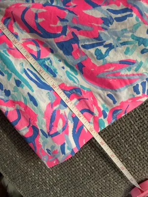 Lilly Pulitzer Pink & Blue Faux Button-Front Mini Dress Structured Bodice Size 4 thumbnail 9