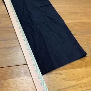NINE WEST Womens Size XS Crop Pants Black Linen Blend Wide Leg Drawstring‎ Waist thumbnail 4