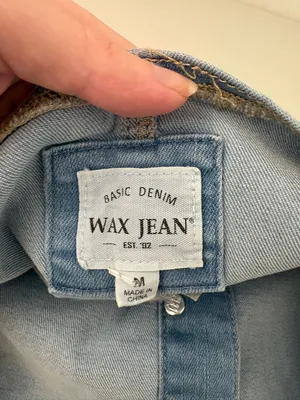 Wax Jean Denim Dress Overalls Size Medium NWT thumbnail 10