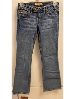 Paris Blues Juniors Y2K Flare Jeans thumbnail 2