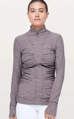 Lululemon Cypress Kiss 1/2 Zip Pullover in Heathered Lunar Rock thumbnail 1