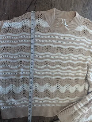 Anthropologie Pointelle sweater & skirt set size xl‎ thumbnail 11