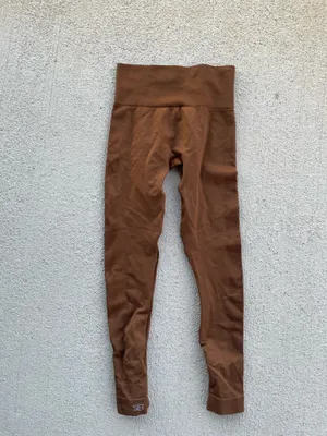 SET Active Brown Seamless Leggings Size Small High Waisted Sculpting thumbnail 4