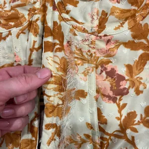 Urban outfitters Glassons Floral Corset Top - Cream and Brown thumbnail 3