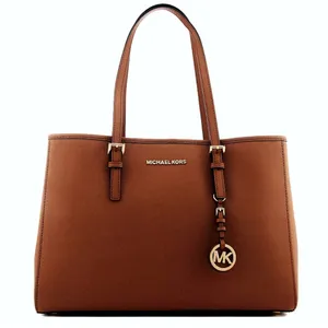Michael Kors Jet Set Saffiano Leather Tote Bag Luggage Large Big Shoulder Purse thumbnail 1
