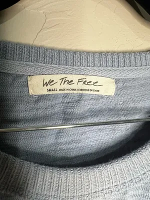 We the Free Jordan Knit Blue Colorblock‎ Boho Sweater thumbnail 6