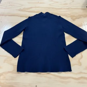 Peter Millar Women’s‎ Quarter Zip Ribbed Pullover Ling Sleeve Sweater Navy Lg thumbnail 2