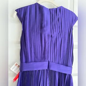 Mac Duggal 26483 Pleated Cap Sleeve Belted A Line Midi Dress- NwT‎ thumbnail 9