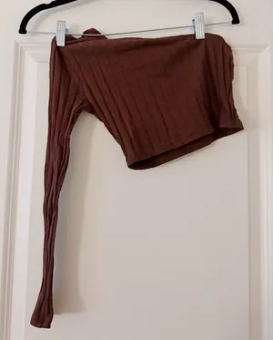 Amazon Brown One Sleeve Top thumbnail 1