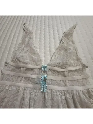 Betsey Johnson White Lace Babydoll Chemise Slip Sz M Medium Bridal Hi Lo thumbnail 12