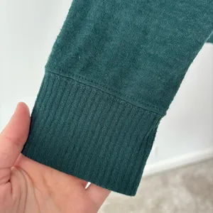Abercrombie & Fitch Forest Green Soft A&F Cozy Knit Pullover Slouchy Oversized thumbnail 4