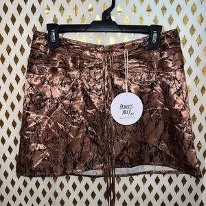 NWT Princess Polly snakeskin print mini skirt silky satin size 4 thumbnail 3