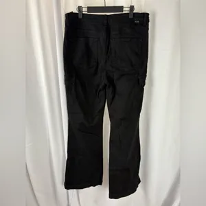 RISEN High Rise Side Slit Cargo‎ Bootcut Black Jeans - RDP5649 - Size 15/32 623 thumbnail 9