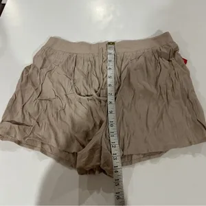 Forever 21 Taupe Beige High Rise‎ Lace Up Short Shorts Size L thumbnail 6