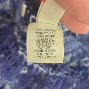 RAGA Top Womens Medium R2773 Blue Purple Smocked Off Shoulder NEW thumbnail 4