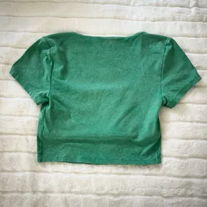 aerie Offline Green Crop Active Top thumbnail 3