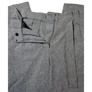 Express Gray Paperbag Waist Ankle Pants | High Rise Belted | Size 8 thumbnail 4