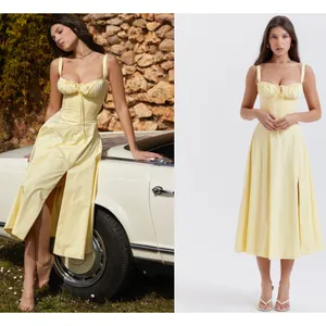 HOUSE‎ OF CB 'Carmen' Buttercup Bustier Sundress yellow NWOT size XS thumbnail 13