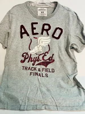 Aeropostale AERO Gray Graphic T-Shirt thumbnail 1