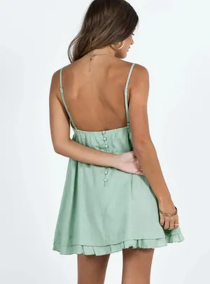 Princess Polly Green Mini Dress thumbnail 2