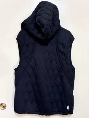 FP Movement by Free People Black Quilted Oversized Sleeveless Hooded Vest thumbnail 5