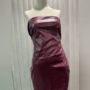 AMTIOUS burgundy leather strap dress 🌷 thumbnail 9