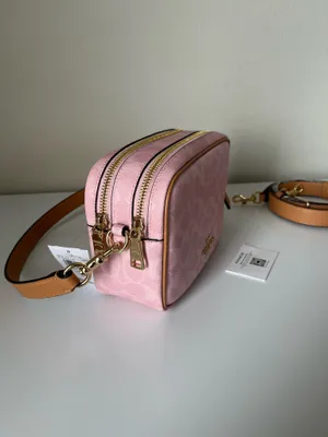 Coach Mini Carey Crossbody Bag In Signature Canvas With Charms thumbnail 4