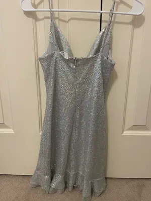 Lucy in the Sky Silver Sequin Dress thumbnail 4
