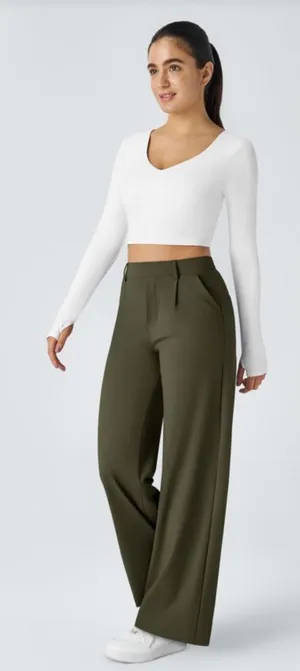 NWT HALARA Flex™ DayStretch High Waisted Pocket Straight Leg Work Pants thumbnail 1