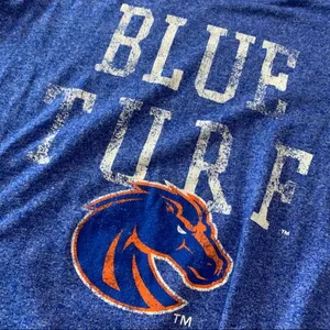 Denver Broncos Blue Turf Tie Front Tee Retro Brand thumbnail 2