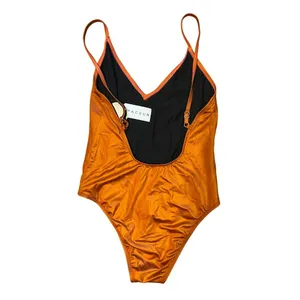 $69 NWT PacSun M Copper Onepiece Swimsuit Burnt Orange Salero Swim Swimwear Suit thumbnail 3
