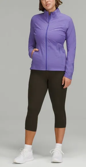 #44 NWOT Lululemon Fast And Free Windbreaker Women's Purple Active Jacket Size 4 thumbnail 1