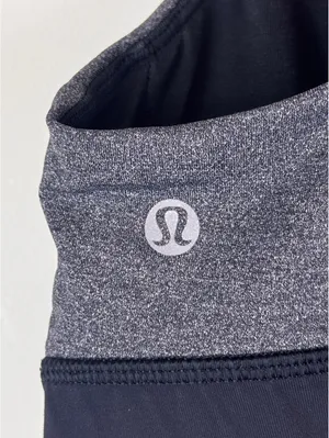Lululemon Invigorate Bra Heathered Black Black Mesh Racerback Size 4 thumbnail 8