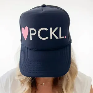 Heart Pckl High Profile Pickleball Trucker‎ Hat | Black thumbnail 1