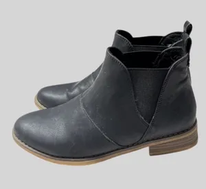 Rocket Dog Brown Chelsea Ankle Boots with Tan Stacked Heel thumbnail 1