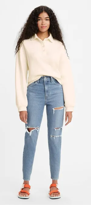 Levi’s High Waisted Mom Jeans Silvertab Size 26 thumbnail 1