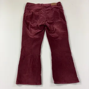 Madewell Cali Demi-Boot Jeans Womens 31 Red Corduroy Mid Rise Bootcut Stretch thumbnail 4