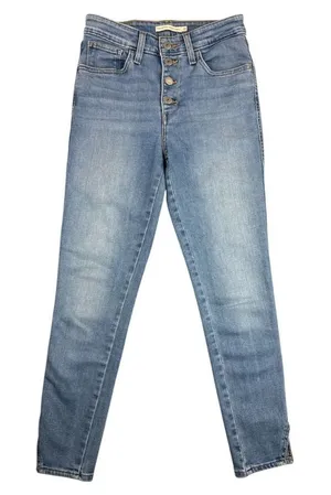 Levi's 721 Women's‎ 27 High Rise Skinny Ankle Jeans Button Fly Slit Ankle thumbnail 1