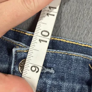 7 For All Mankind Standard Jeans Womens 31 Blue Straight Denim Stretch Raw Hem thumbnail 9