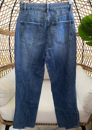 Pacsun Blue Distressed High Waisted Straight Leg Jeans Size 26 thumbnail 8