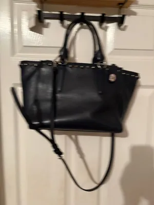 Coach crosby carryall in navy leather‎ thumbnail 3