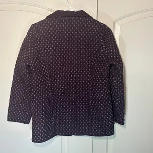 Quilted Jacket Purple Womens Large Diamond‎ French Countryside Style Pockets thumbnail 2