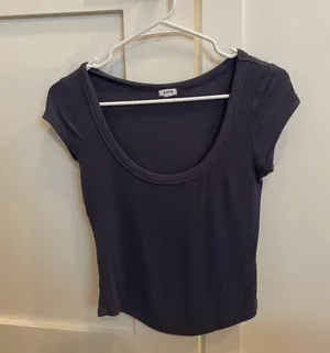 garage short sleeve navy top thumbnail 1