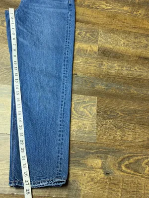 American Eagle Mom Straight Jean Womens 4 Comfort Stretch Waistband Blue thumbnail 7