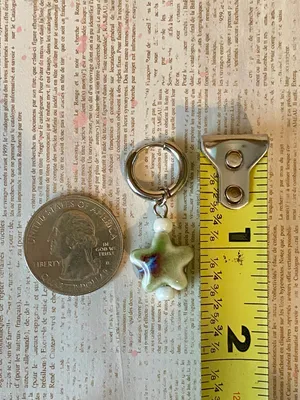 Handmade green ceramic star boho fairy cottage y2k hoop earrings⭐️💚 thumbnail 8