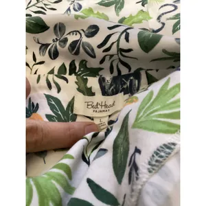 BedHead Pajamas Womens Large Tropical Jungle Print Cotton Sleep Shirt Top L thumbnail 4